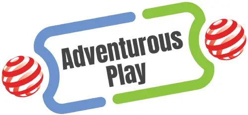 Adventurous Play logo with colorful design.